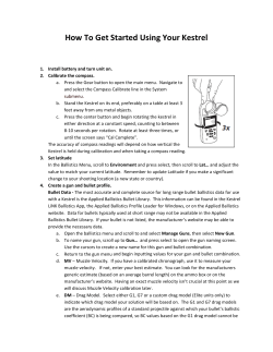 How to get started using your Kestrel