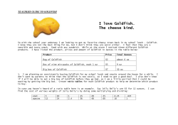 TEACHERS GUIDE TO GOLDFISH