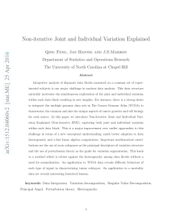 Non-iterative Joint and Individual Variation Explained