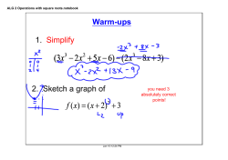 ALG 2 Operations with square roots.notebook