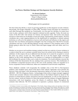 1 Sea Power, Maritime Strategy and Sino