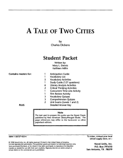A TALE OF Two CITIES