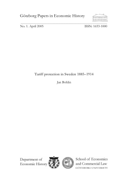 G&ouml;teborg Papers in Economic History