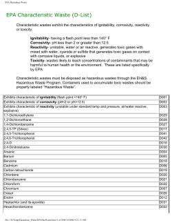 EPA Hazardous Waste
