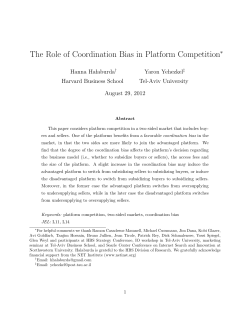 The Role of Coordination Bias in Platform Competition