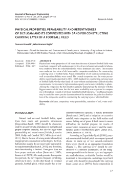 PHYSICAL PROPERTIES, PERMEABILITY AND RETENTIVENESS
