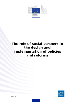 The role of social partners in the design and implementation of
