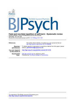 Fatal and non-fatal repetition of self