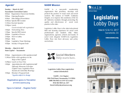 Agenda* NASW Mission - NASW-CA