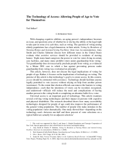 The Technology of Access: Allowing People of Age to Vote for