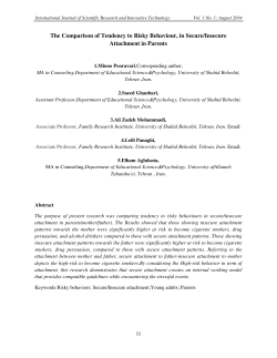 The Comparison of Tendency to Risky Behaviour, in Secure