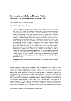 Bureaucrats, Ayatollahs, and Persian Politics
