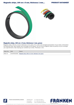 Magnetic strips, 100 cm x 5 mm, thickness 1 mm,... PRODUCT