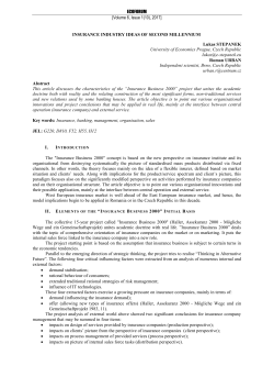 ECOFORUM [Volume 6, Issue 1(10), 2017] Lukas STEPANEK University