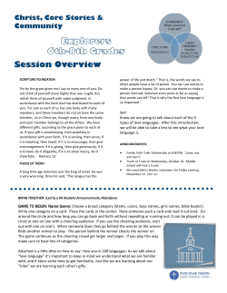 SAY: Know we are going to talk about each of the 5 types of love