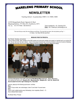 Siyabuswa Newsletter December 2013