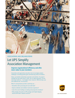 Let UPS Simplify Association Management