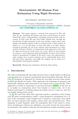 Deterministic 3D Human Pose Estimation Using Rigid