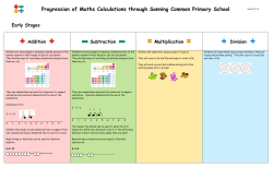 How Maths Progresses at SCPS - Sonning Common Primary School