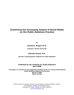 Examining the Increasing Impact of Social Media on the Public