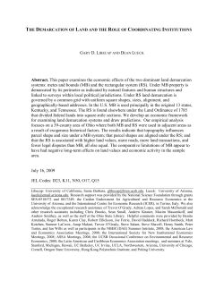 The Demarcation of Land and the Role of Coordinating