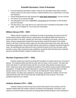 Scientific Revolution: Chart of Scientists William Harvey (1578