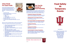 Food Safety At Temporary Events
