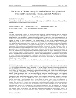 The Notion of Divorce among the Muslim Women during Medieval