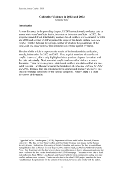 States: 2002 and 2003 Data Article