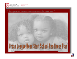 Urban League Head Start School Readiness Plan