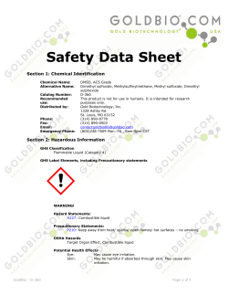 SDS (MSDS) - DMSO, ACS Grade