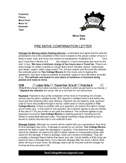 pre-move confirmation letter