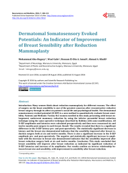 Dermatomal Somatosensory Evoked Potentials: An Indicator of