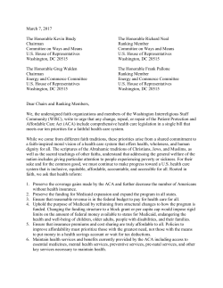 March 7, 2017 The Honorable Kevin Brady The Honorable Richard