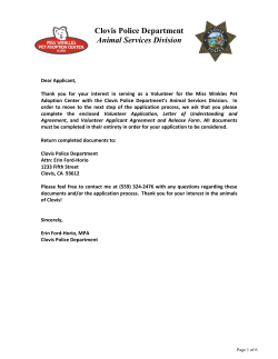 Clovis Police Department Animal Services Division