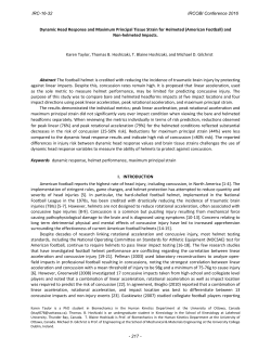 (American Football) and Non-helmeted Impacts