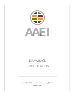 AAEI Letter on Drawback Simplification