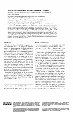 Structural Investigation of Bis (isonitrile) gold (I) Complexes