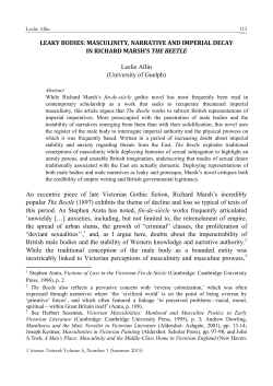 LEAKY BODIES: MASCULINITY, NARRATIVE