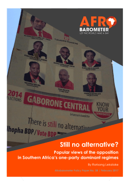 now - Afrobarometer
