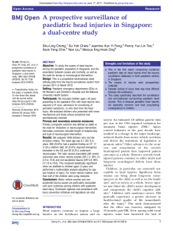 A prospective surveillance of paediatric head injuries in