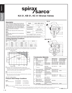 KA 51, KB 51, KC 51 Bronze Valves