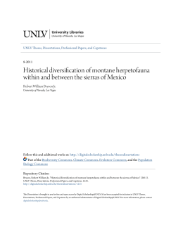 Historical diversification of montane herpetofauna within