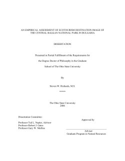 AN EMPIRICAL ASSESSMENT OF ECOTOURISM DESTINATION