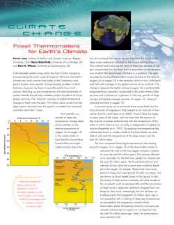 Fossil Thermometers for Earth`s Climate
