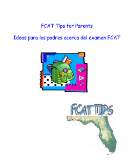 FCAT Tips for Parents (Spanish English) updated and corrected.pub