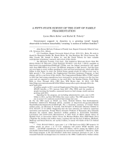 a fifty-state survey of the cost of family