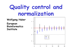 Quality control and normalization
