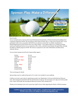 Sponsor. Play. Make a Difference.