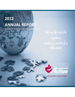 2012 Annual Report - Community Action Agency of South Alabama